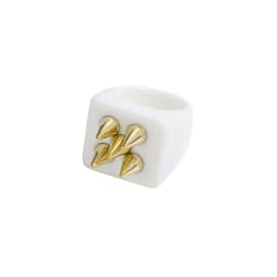 2024 New Trendy Geometric Square Round Resin Acrylic Chunky Rings for Women Girls Punk Style Knuckle Flower Rings Jewelry