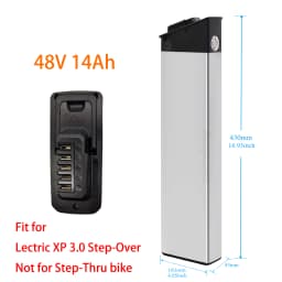 Lectric XP 3.0 Step-Over bike battery 48V 10.4Ah 14Ah for Lectric XP 3.0 Step-Over Long range bike Replacement Battery XP 3.0