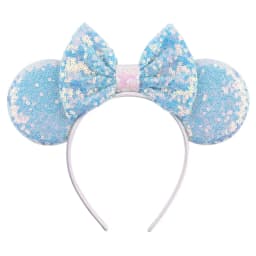 Cute Women Mouse Ears Leopard Print Headbands for Girls Baby Women Sequins 5"Bows Hair Accessories Adults Hairbands Kids Gift