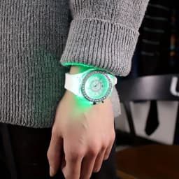 Luminous Electronic Watch For Students, Rhinestone Couple , New Year's Gift