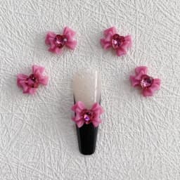 10pcs Resin Bow Nail Art Decoration With Heart Crystal Rhinestones Pearls Accessories For Nails Art Decoration Supplies