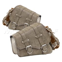 Retro PU Leather Motorcycle Saddlebag Saddle Bags Pouch Storage Case Side Luggage Tank Suitcase Waterproof Motorbike Accessories