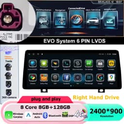 Android 16 RHD For BMW 3/4 series F30 F31 F32 F33 F34 F36 2013-2019 Android Auto Carplay Car Multimedia Car Radio WIFI DSP GPS