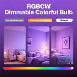 Voice Control Smart Life APP WIFI Bulb Lamps 9W E27 RGBCW Dimming Color Grading Timing Remote Control Suitable Alexa Google Home