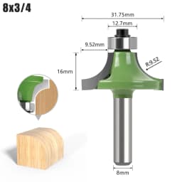 Wood Router 8mm Shank Straight End Mill Trimmer Cleaning Flush Trim Corner Round Cove Box Bits Tool Milling Cutter New