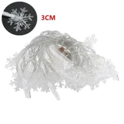 Snowflake Lights String LED Festoon Light Battery Christmas Tree Light Aesthetic Room Decoration Wedding Party New Year's Decor