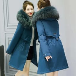 New Winter Jacket Women's Parkas Thick Warm Fur Lining Long Parka Female Hooded Padded Coat Outwear Female Windbreakers 6XL