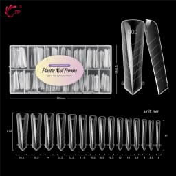 TP Full Cover Widen Dual Nail Forms 150pcs Poly Nail Gel Nail Molds Acrylic Nail Extension System False Nail Tips Manicure Tools