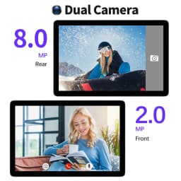 PRITOM TAB11 Android 15 Tablet 10 Inch, 16GB(4+12 Expand) RAM + 128GB ROM, Octa Core, 5G WiFi, with Keyboard, Mouse, Case