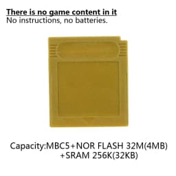 GBC Game Card Blank No Content Game Card Custom Burning Game Content No Manual No Battery Multicolored Shell