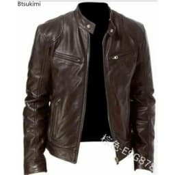 2025 Leather Motorcycle Riding Jacket Men's Slim Fit PU Jacket Outdoor Sports Autumn and Winter Windproof Men's Jacket 5XL