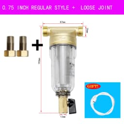 1/2' 3/4' 1' Pre-Filter Stainless Steel Brass Front-Mounted Filter Household Central 40-Micron Water Purification Element