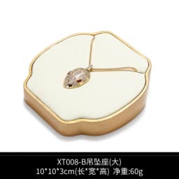 Jewelry Exhibitor Set Display Stand Beige Props for Jewelry Store Counter Window Display Necklace Earrings Organizer Showcase