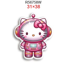 Hello Cat 10pcs/lot San Resin Planar Transparent Glitter Acrylic Flatback for Charms DIY Bow Craft Supplies Phone Case Decor