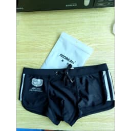 Real shot of various styles Men's classic quality solid color seaside beach swimming trunks 30806