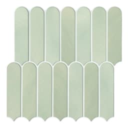 1/10pcs 3D Fish Scale Tile Sticker, Self-adhesive 3D Green Tile Backsplash for Kitchen Bathroom, Water Mold Resistant, 30x30cm