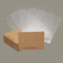 100pcs Handmade Jewelry Display Kit - 50 Elegant Clear Bags and 50 "Handmade with Love" Cards, Perfect for Jewelry Packaging