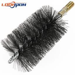 Loonpon M12 Thread Wire Brush Metal Handle 18-75mm Brush Working Stainless Steel Wire Pipe Tube Cleaning Chimney Brush
