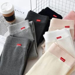 High Waist Nine Points Women's Tight Fit Elasticity Base Layer Pants Grey Slimming Korean Style Outwear Autumn New Arrival