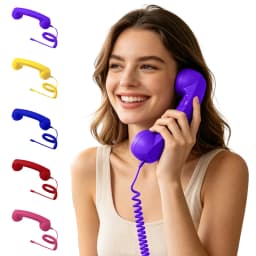 Retro Phone Handset Type-C/Bluetooth Connector Clear Sound Mobile Phone Telephone Handset for Mobile Phones