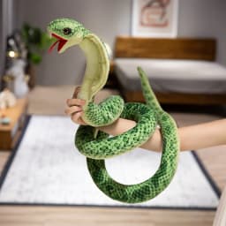 Simulation Cobra Plush Toy Golden Dot Indian Cobr Stuffed Animals Snake Plush Grey Funny Spoof Joke Toys Home Decor