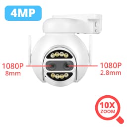 8MP 4K IP Camera Wifi PTZ Dual Lens 2.8mm 8mm 10x Digital Zoom 4MP Outdoor Surveillance Security CCTV Video CamHipro CamHi Cam