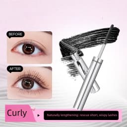 Long-lasting Curling Mascara Waterproof and Sweat-proof Separates Each Lash Thick and Voluminous Steel Tube Mascara