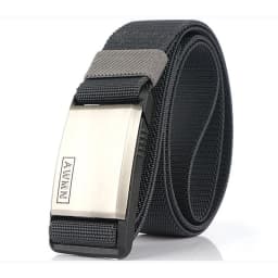 KOLBER Magnetic Elastic Belt for Men Quick Release Silver Buckle Casual belt Male Adjustable Stretch Waistband Hiking Girdle