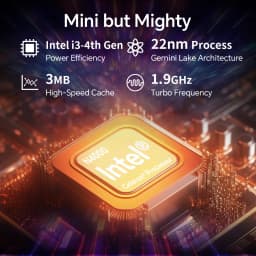 SOYO Mini PC Y5 Intel I3 4th Gen CPU 8GB RAM 128GB ROM Windows 10 WiFi BT4.2 Desktop Computer