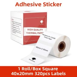 Phomemo Thermal Papel for M110/M200 Printer Home Office Labels Colorful Adhesive Paper Round Square Printable Sticker Paper