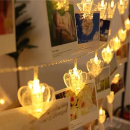 LED Photo String Lights Battery Powered Christmas Fairy Twinkle Lights with Clips for Hanging Picture Bedroom Wall Wedding Decor