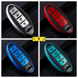 TPU Leather Car Key Case Cover for Nissan Leaf Micra Qashqai J11 J10 X Trail T32 Versa Note Patrol Key Fob Cover Accessories