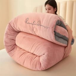 Thickened Warm Milk Velvet Winter Quilt Soft Comfort Double Sided Plush Comforter Queen King Fluffy Warmth Thick Blanket for Bed