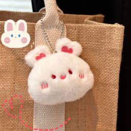 Cartoon Soft Animal Keychain Cute Plush Bear Keyring For Women Rabbit Frog Doll Keychain Backpack Pendant Ornaments Girls Gift