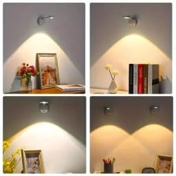 HPH Intelligent Human Sensor Wall Lamp Wireless Wall Light Dimmable Led Spotlight for Rechargeable Lighting Paintings Pictures