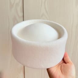 Retro Flight Attendant Ball Hat Women's 100% Wool Felt Beret Party Charming Hat Wedding Cocktail Party Medicine Box Hat