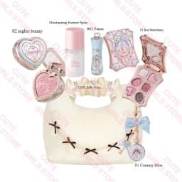 Makeup Set Flower Knows Bunny Garden Collection 6 Color Eyeshadow Palette Embossed Blusher Shine Lipstick Kit Maquiagem