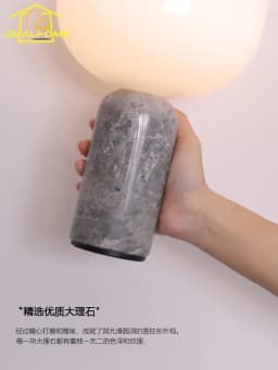 Danish Design Marble Table Lamp with USB Charging Touch Switch Atmosphere Desk Lights Living Room Bedroom Bedside Study Kitchen