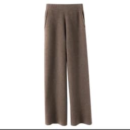 2024 New Autumn and Winter Solid Color Knitted Women's Wide-Leg Pants Thickened Casual Pants Temperament Commute Slimming