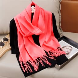 30*180cm Solid Color Women Winter Scarf Warm Thicken Cashmere Shawl Outdoor Tassels Pashmina Lady Wrap Windproof Scarves Luxury