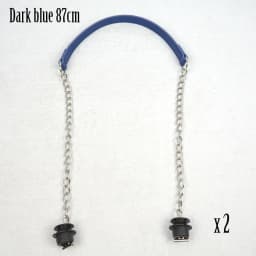 New Tanqu 1 Pair Silver Long Thick Single Chain with OT Metal Buckle Black Screws for Obag O Bag Handles for Women Bag Handbags