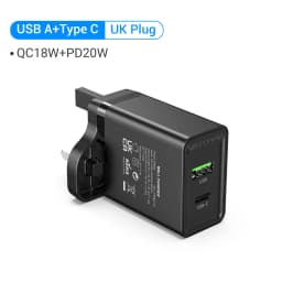 Vention 20W Fast USB Charger Type C PD Fast Charging for iPhone 17 16 15 Quick Charge QC 3.0 Mobile Phone Charger EU UK CN Plug