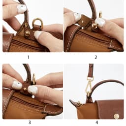Genuine Leather Shoulder Strap Fit For Longchamp Mini Le Pliage Punch Free Crossbody Bag Strap Accessories
