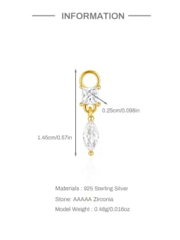 AIDE 1 Piece 925 Sterling Silver Spare Parts Chains Part For Stud Earring Piercing Hoops Drop Earring Women Fine Jewelry Gift