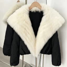 OFTBUY Oversized Quilted Outerwear Warm Winter Wear Smooth Zipper Duck Down Jacket Female Women Genuine Fox Fur Winter Coat