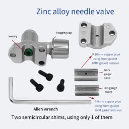 Line Piercing Valve Kit Bpv-31 Maintenance Zinc Alloy Refrigerator Tap Valve Replacement for 6 to 10MM Copper Tubes