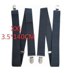 3.5 cm Wide Solid Color No Cross Suspenders Men 4 Strong Clips Women Suspender For wedding Party Trouser Braces