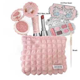 Makeup Set Flower Knows Bunny Garden Collection 6 Color Eyeshadow Palette Embossed Blusher Shine Lipstick Kit Maquiagem