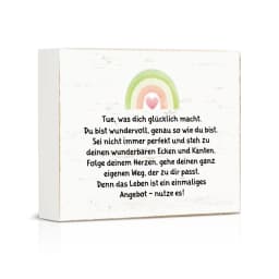 Putuo Decor German Box Sign, Tue, Was Dich Glücklich Macht. Du Bist Wundervoll, Genau so Wie Du Bist, Decor for Home Farmhouse