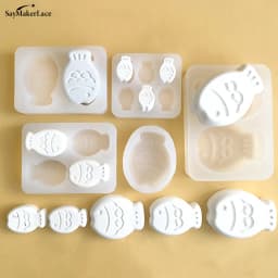 Cartoon Little Fish Snapper Roasted Cake Grinder Baked Silicone Rice Cake Mold Soap Mold Gypsum Aromatherapy